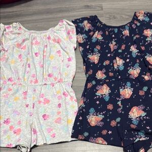 Jumping Beans Gray and Pink Jumpsuit with Floral Print*